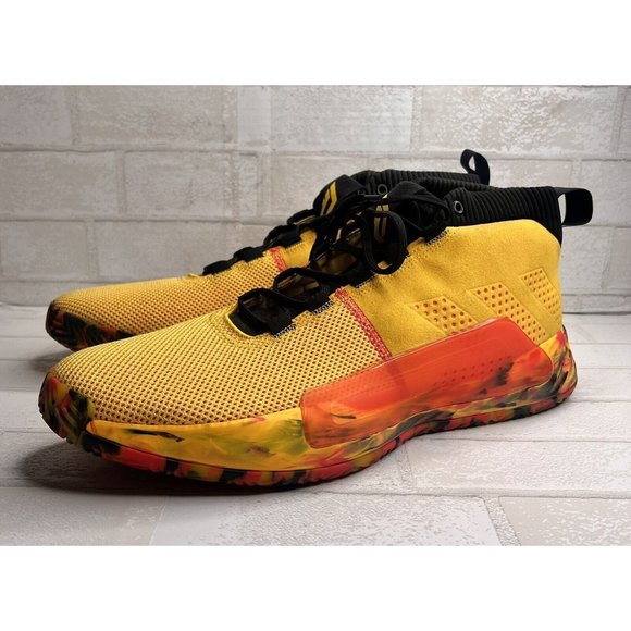 adidas Other - Adidas Dame 5 Dame Goose Bold Gold/Shock Red/Core Black BB9315 size 18 Big Tall